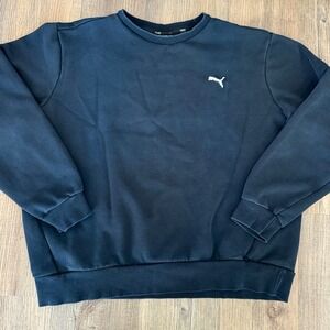 Pre-owned Puma Black Crewneck Sweatshirt Mens